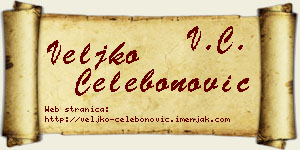 Veljko Čelebonović vizit kartica